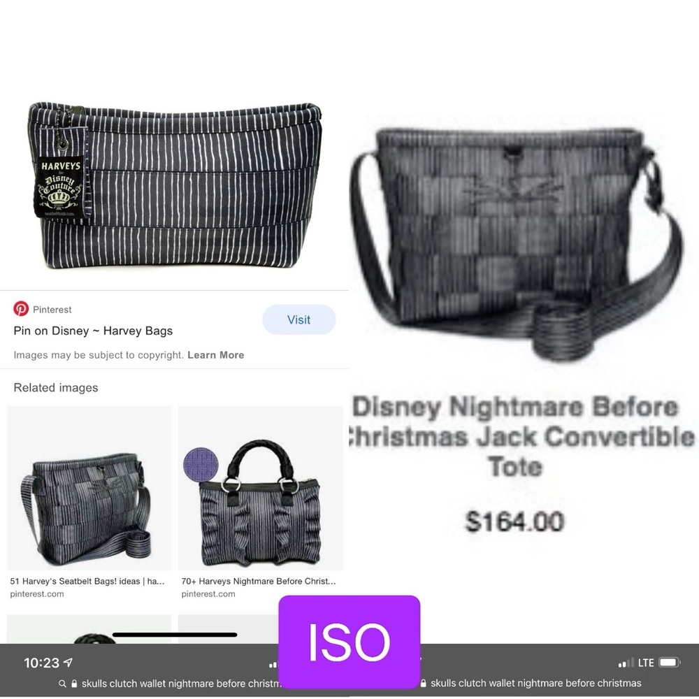 ISO HARVEYS SEATBELT BAG